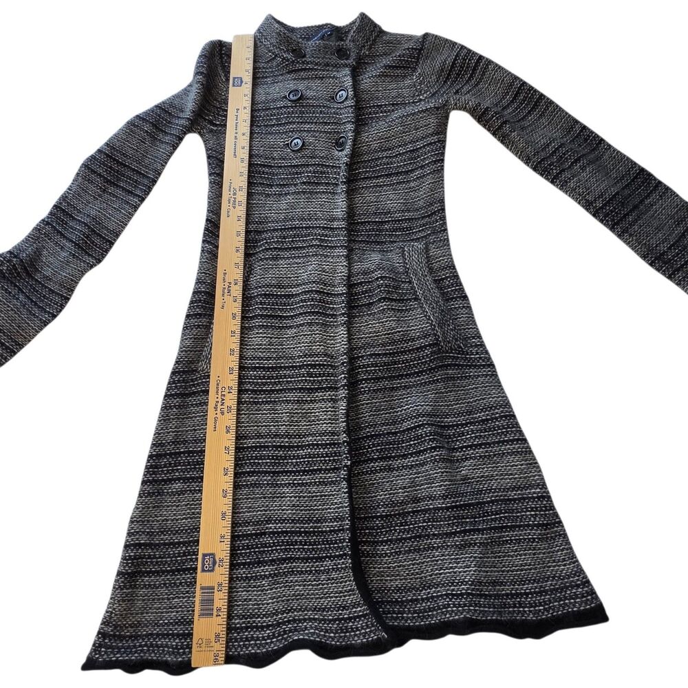 VTG French Connection Sweater Coat Medium Lambswool Angora Knit Cardigan Y2K - Picture 8 of 11